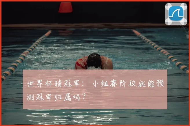 世界杯猜冠军:小组赛阶段就能预测冠军归属吗?